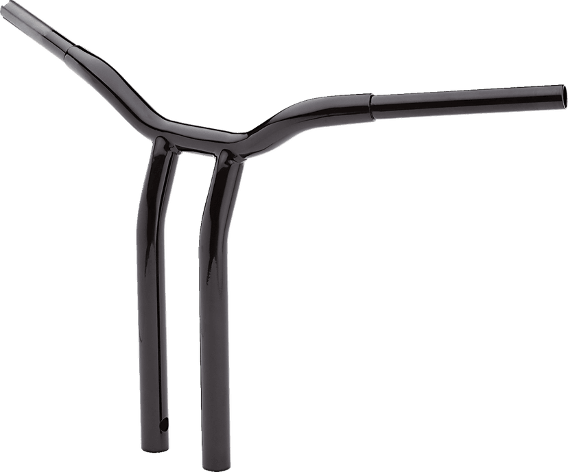 LA CHOPPERS 0601-4945 Kage Fighter Welded Bent-Riser Handlebar - One Piece - 16" - Black — image 2 of 3