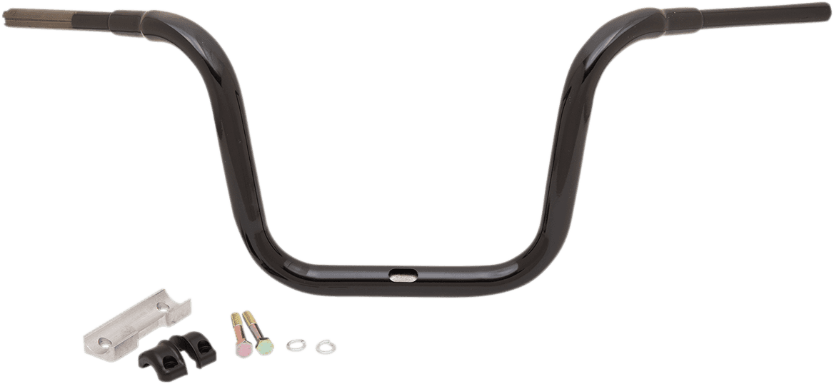 LA CHOPPERS 0601-5092 1-1/2" Grande Traditional Ape Hanger Handlebar - 12" - Black