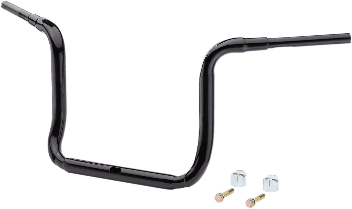 LA CHOPPERS 0601-5104 1-1/2" Grande Traditional Ape Hanger Handlebar - 14" - Black