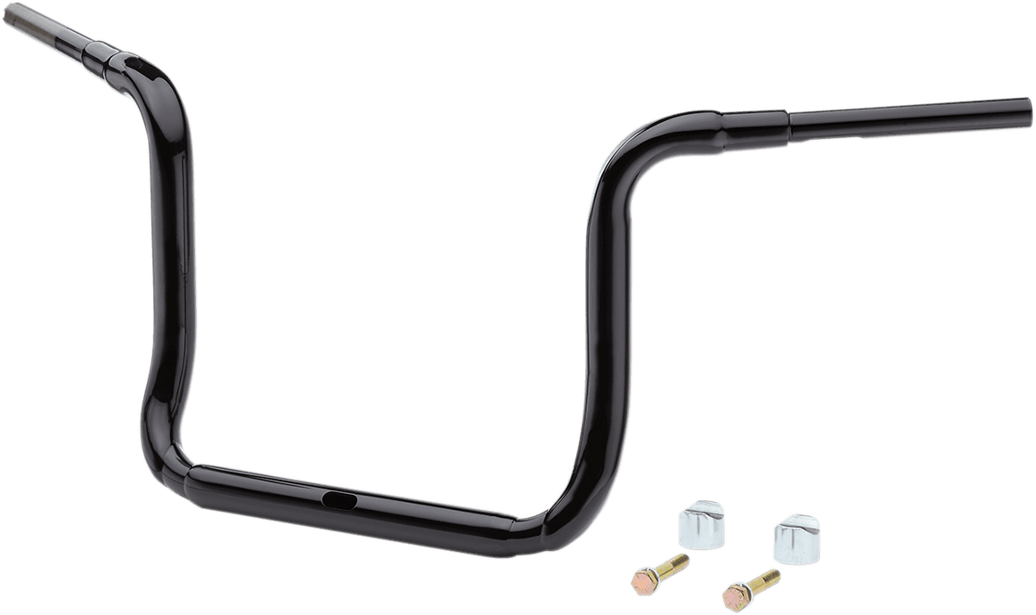 LA CHOPPERS 0601-5104 1-1/2" Grande Traditional Ape Hanger Handlebar - 14" - Black