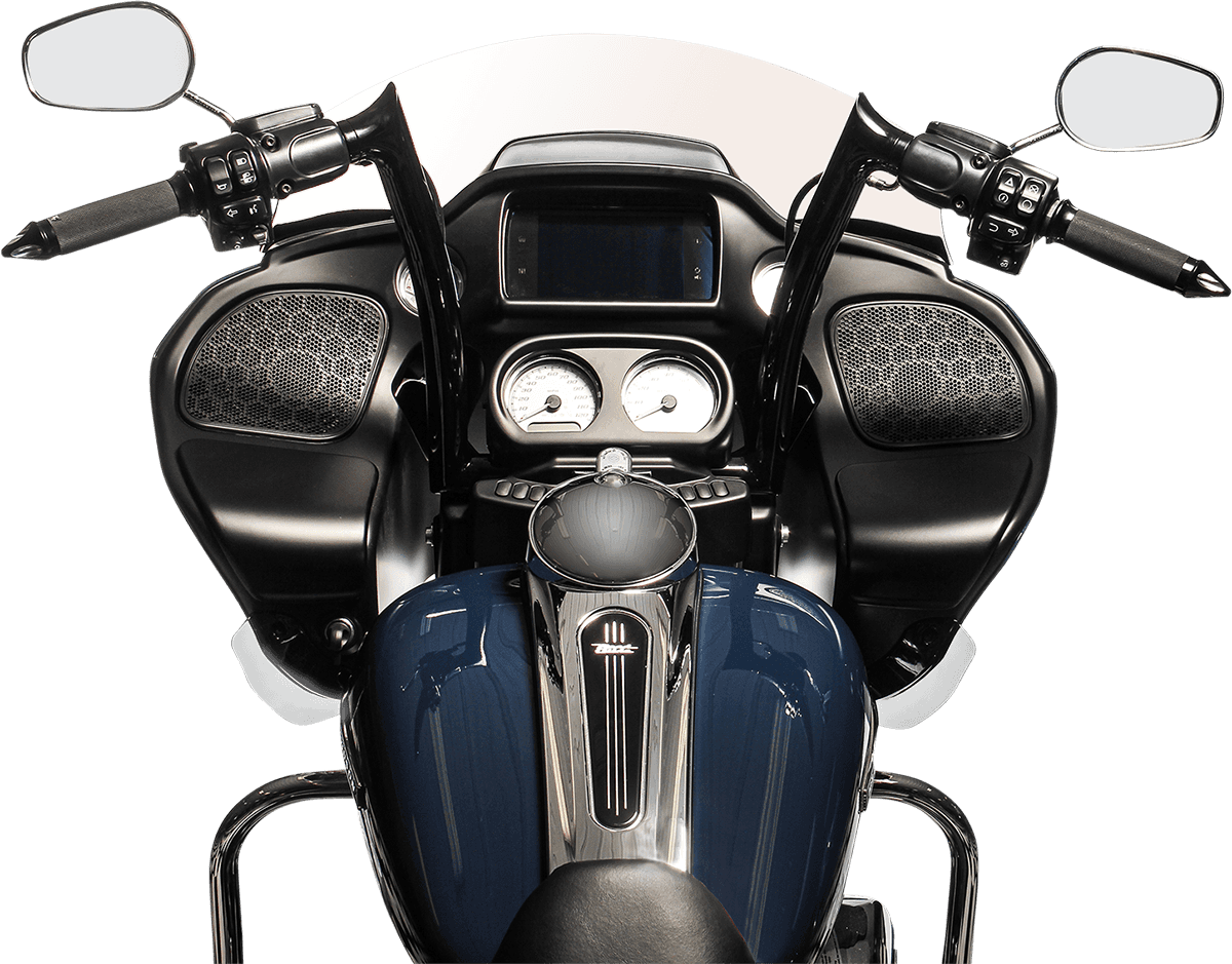 FAT BAGGERS INC. 0601-5256 1-1/2" EZ Install Pointed Top Handlebar - 14" - Black