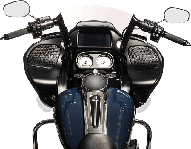 FAT BAGGERS INC. 0601-5256 1-1/2" EZ Install Pointed Top Handlebar - 14" - Black — image 1 of 4