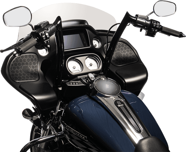 FAT BAGGERS INC. 0601-5256 1-1/2" EZ Install Pointed Top Handlebar - 14" - Black — image 2 of 4