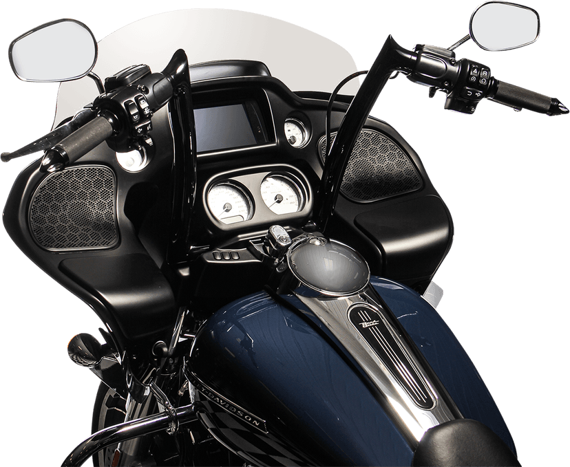 FAT BAGGERS INC. 0601-5256 1-1/2" EZ Install Pointed Top Handlebar - 14" - Black — image 2 of 4