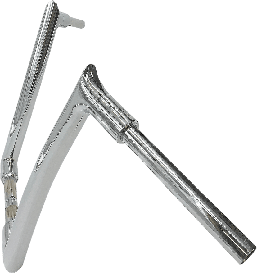 FAT BAGGERS INC. 0601-5267 1-1/2" EZ Install Pointed Top Handlebar - 14" - Chrome — image 2 of 2