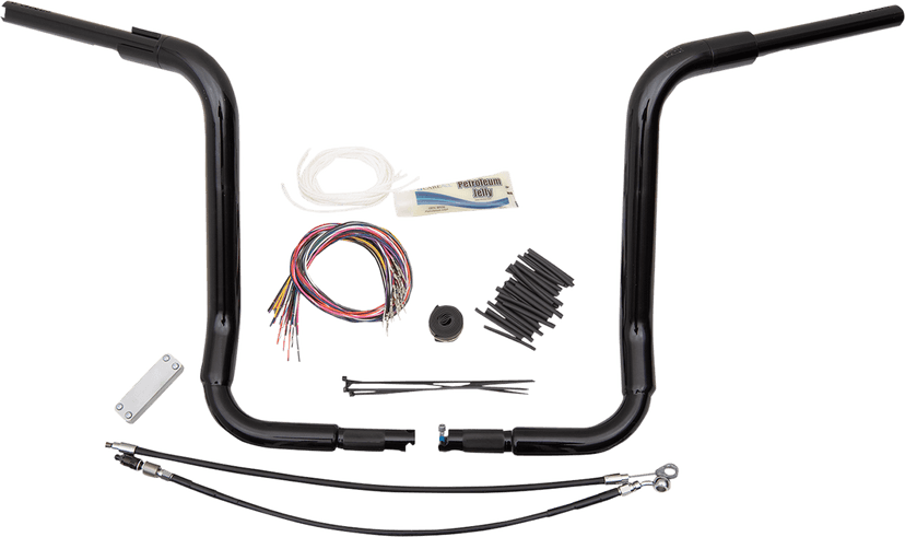 FAT BAGGERS INC. 0601-5292 1-1/2" EZ Install Rounded Top Handlebar Kit - 16" - Black — image 3 of 3
