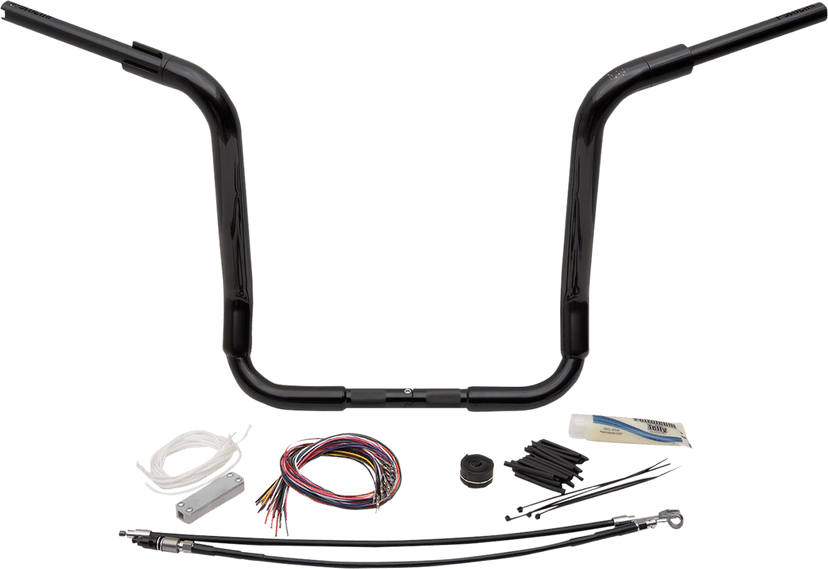 FAT BAGGERS INC. 0601-5292 1-1/2" EZ Install Rounded Top Handlebar Kit - 16" - Black — image 1 of 3