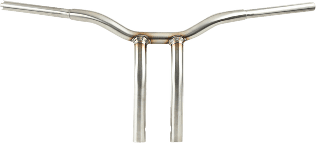 LA CHOPPERS 0601-5402 Kage Fighter Welded Bent-Riser Handlebar - One Piece - 12" - Stainless Steel