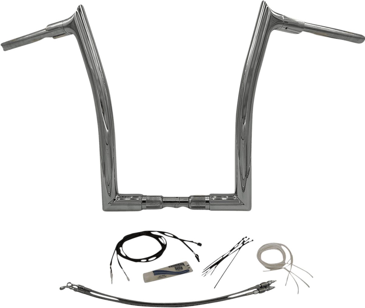 FAT BAGGERS INC. 0601-5457 1-1/2" EZ Install Pointed Top Handlebar Kit - 16" - Chrome