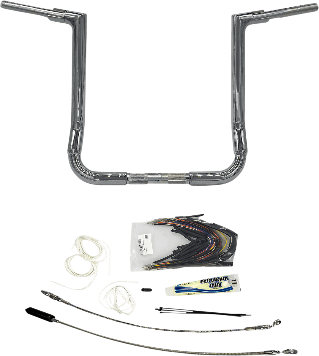 FAT BAGGERS INC. 0601-5486 1-1/2" EZ Install Flat Top Handlebar Kit - 16" - Chrome