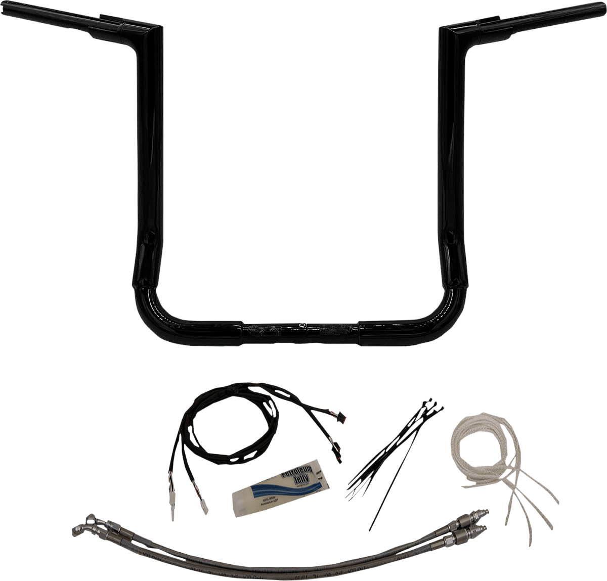 FAT BAGGERS INC. 0601-5495 1-1/2" EZ Install Flat Top Handlebar Kit - 16" - Black