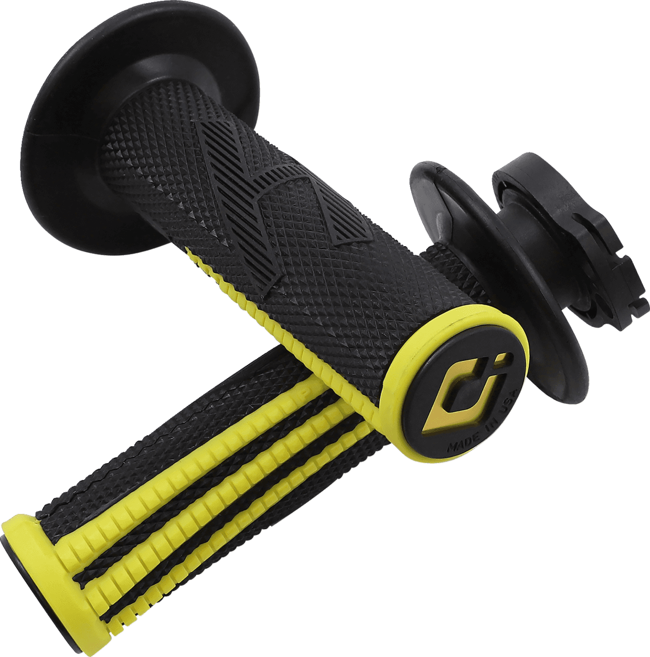 ODI 0601-5604 Emig Pro V2 Lock-On Grips - Black/Yellow