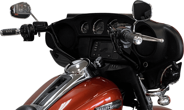 FAT BAGGERS INC. 0601-5739 1-1/4" EZ Install Pointed Top Handlebar - Reduced Reach - 11" - Black — image 4 of 5