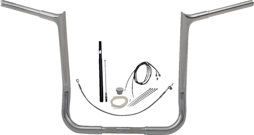 FAT BAGGERS INC. 0601-5809 1-1/4" EZ Install Pointed Top Handlebar Kit - 16" - Chrome — image 1 of 3