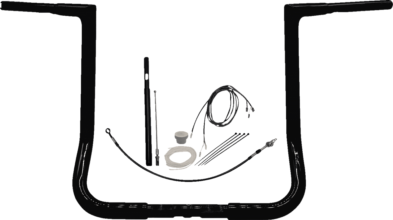 FAT BAGGERS INC. 0601-5822 1-1/4" EZ Install Flat Top Handlebar Kit - 16" - Black