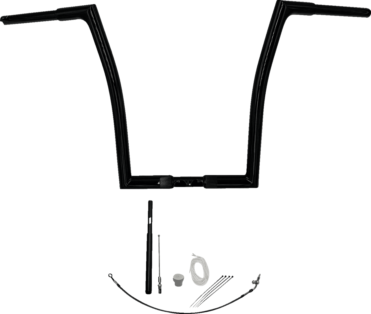 FAT BAGGERS INC. 0601-5826 1-1/4" EZ Install Flat Top Handlebar Kit - 16" - Black