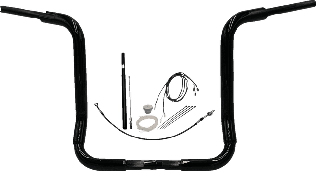 FAT BAGGERS INC. 0601-5852 1-1/2" EZ Install Rounded Top Handlebar Kit - 16" - Black