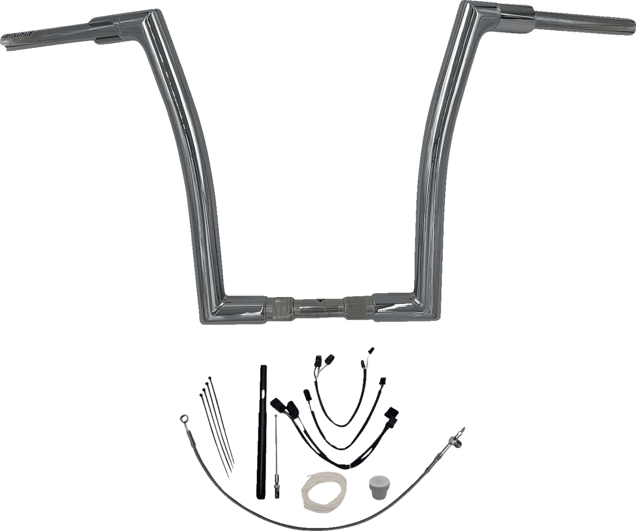 FAT BAGGERS INC. 0601-5864 1-1/2" EZ Install Flat Top Handlebar Kit - 16" - Chrome