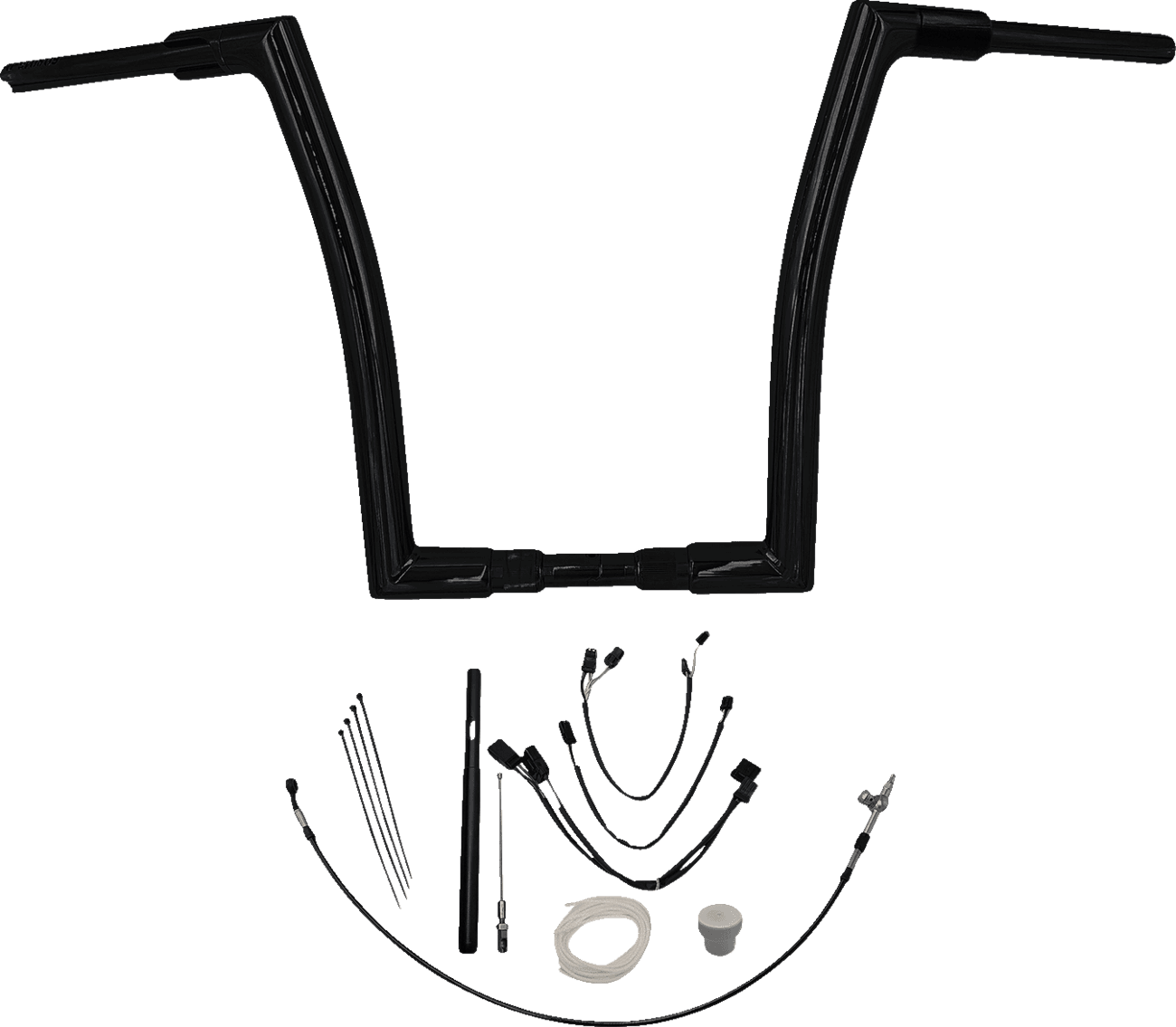 FAT BAGGERS INC. 0601-5866 1-1/2" EZ Install Flat Top Handlebar Kit - 16" - Black