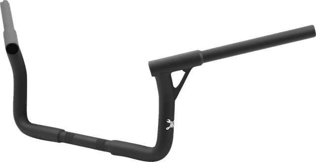BURLY BRAND 0601-5951 Louie Handlebar - Louie B - 8" - Textured Black — image 2 of 3