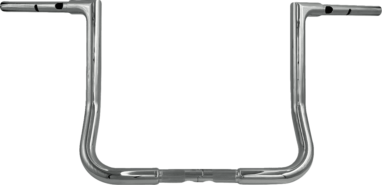 FAT BAGGERS INC. 0601-6337 1-1/4" EZ Install Flat Top Handlebar - 14" - Chrome