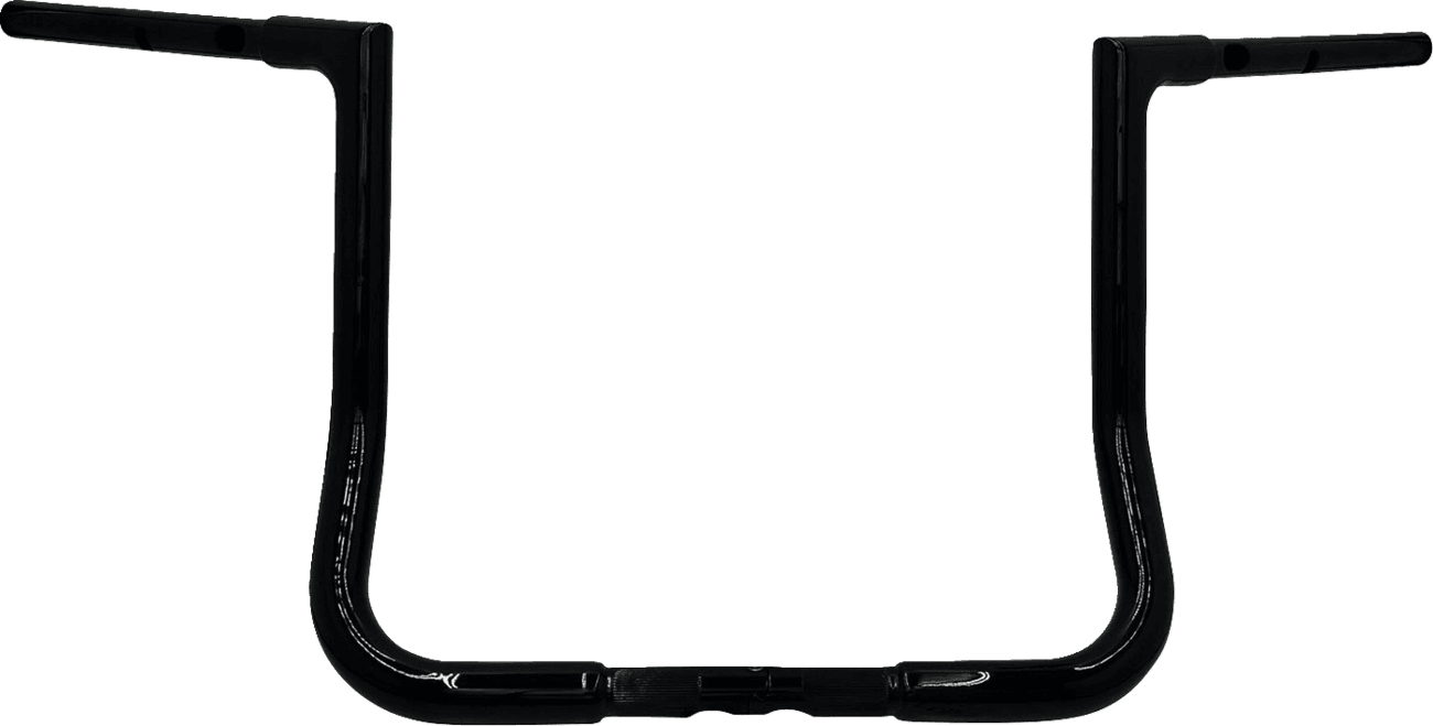 FAT BAGGERS INC. 0601-6338 1-1/4" EZ Install Flat Top Handlebar - 14" - Black