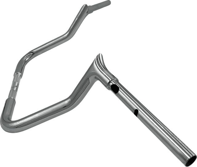 FAT BAGGERS INC. 0601-6349 1-1/4" EZ Install Pointed Top Handlebar - 11" - Chrome — image 2 of 2