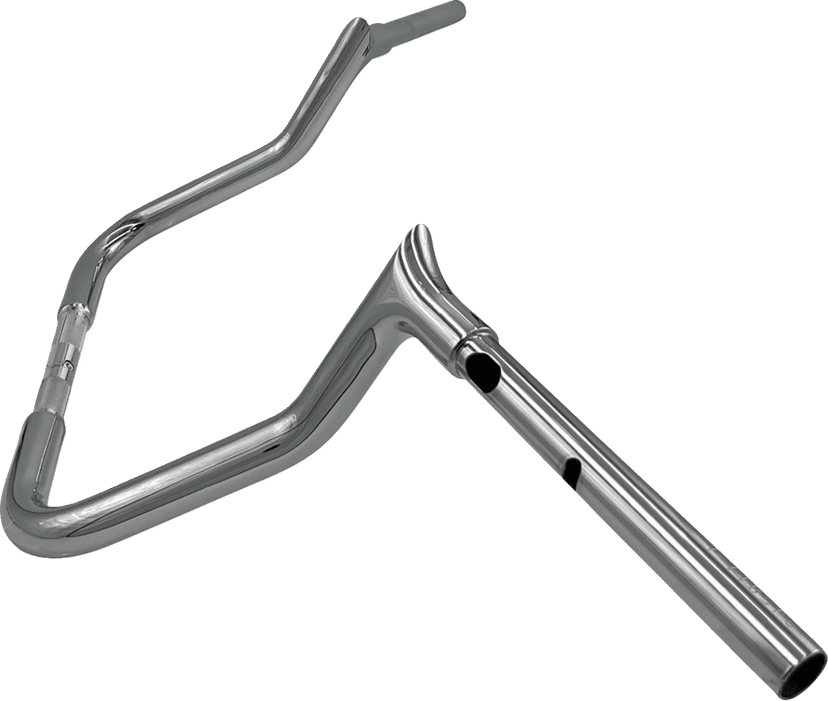 FAT BAGGERS INC. 0601-6349 1-1/4" EZ Install Pointed Top Handlebar - 11" - Chrome — image 2 of 2