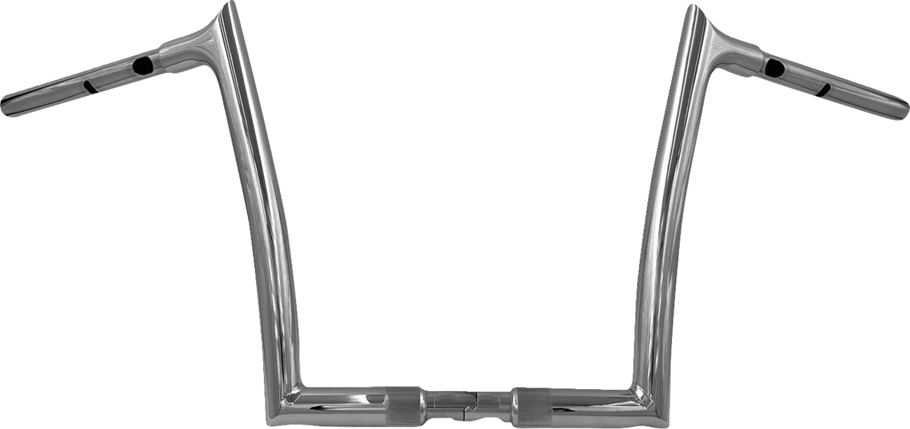 FAT BAGGERS INC. 0601-6358 1-1/4" EZ Install Pointed Top Handlebar - 12" - Chrome