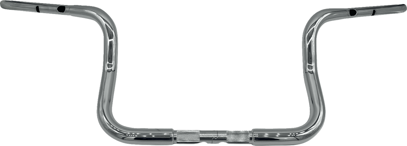 FAT BAGGERS INC. 0601-6364 1-1/4" EZ Install Round Top Handlebar - 10" - Chrome