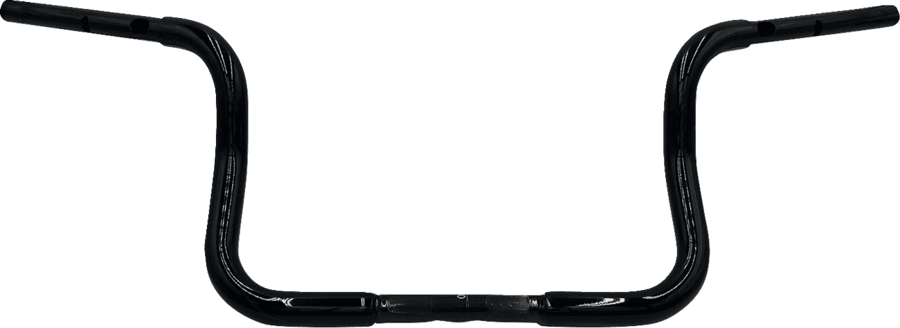 FAT BAGGERS INC. 0601-6365 1-1/4" EZ Install Round Top Handlebar - 10" - Black