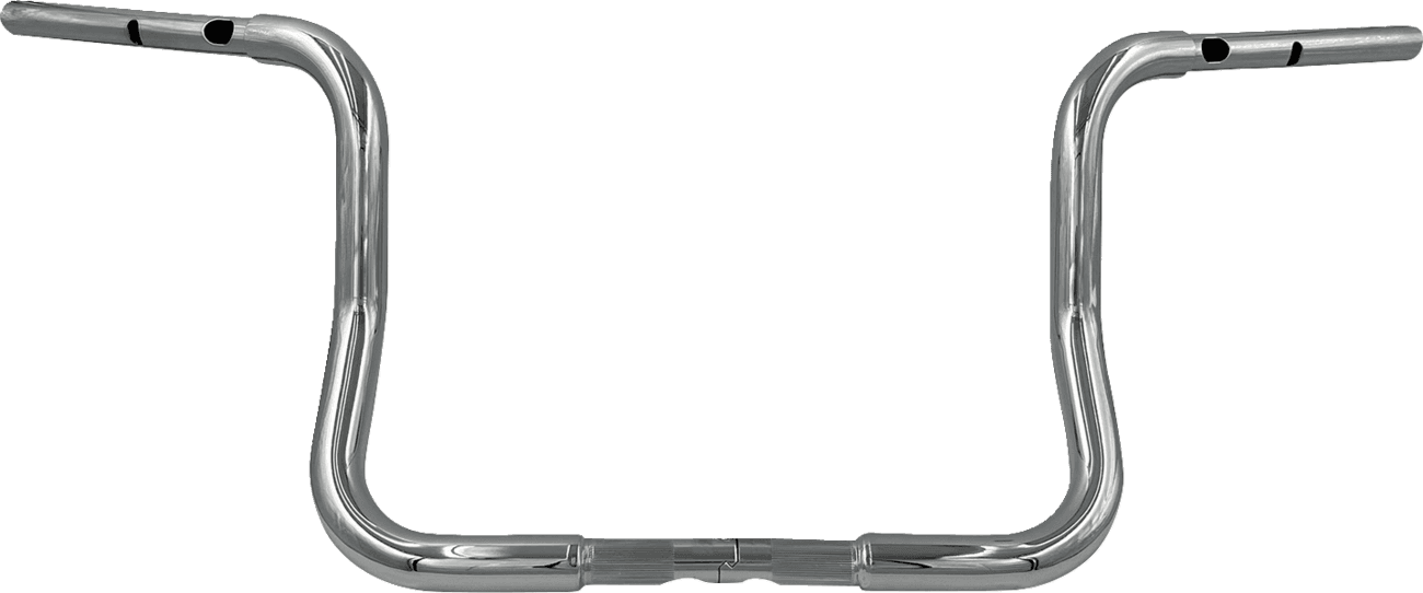FAT BAGGERS INC. 0601-6366 1-1/4" EZ Install Round Top Handlebar - 12" - Chrome