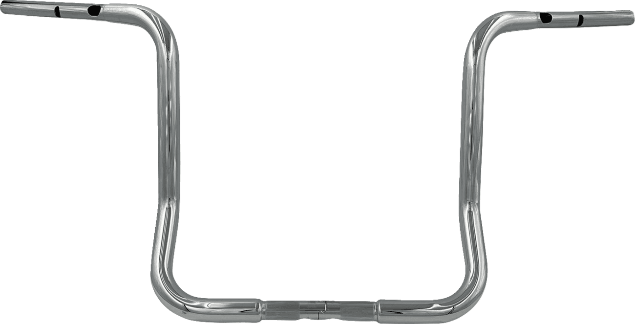 FAT BAGGERS INC. 0601-6370 1-1/4" EZ Install Round Top Handlebar - 16" - Chrome