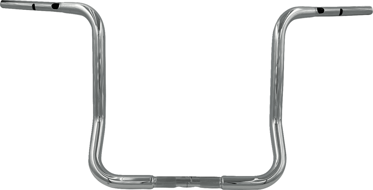 FAT BAGGERS INC. 0601-6370 1-1/4" EZ Install Round Top Handlebar - 16" - Chrome