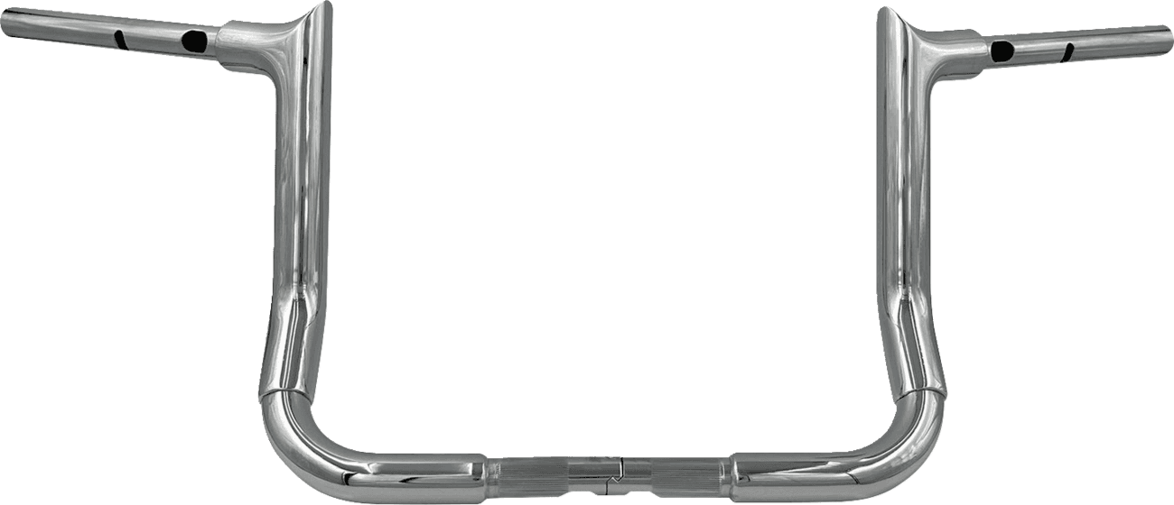 FAT BAGGERS INC. 0601-6372 1-1/2" EZ Install Pointed Top Handlebar - 12" - Chrome