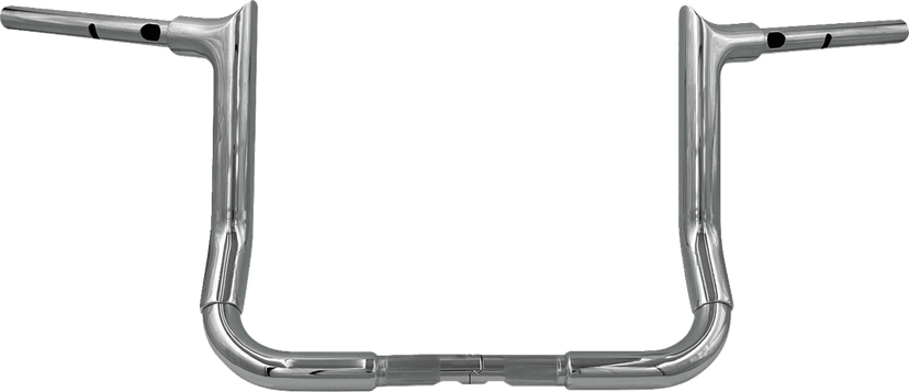 FAT BAGGERS INC. 0601-6372 1-1/2" EZ Install Pointed Top Handlebar - 12" - Chrome