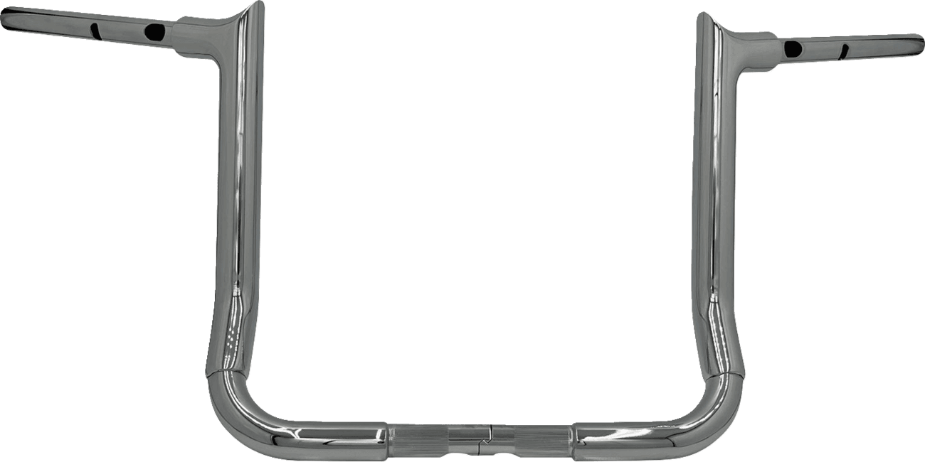 FAT BAGGERS INC. 0601-6374 1-1/2" EZ Install Pointed Top Handlebar - 14" - Chrome