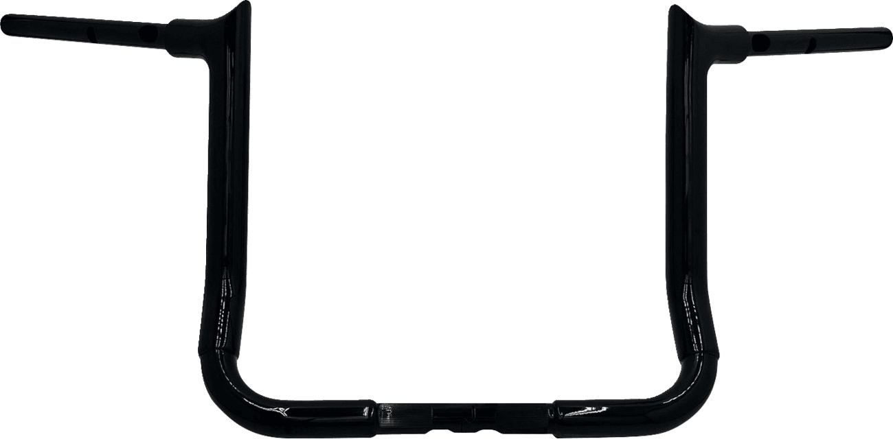 FAT BAGGERS INC. 0601-6375 1-1/2" EZ Install Pointed Top Handlebar - 14" - Black