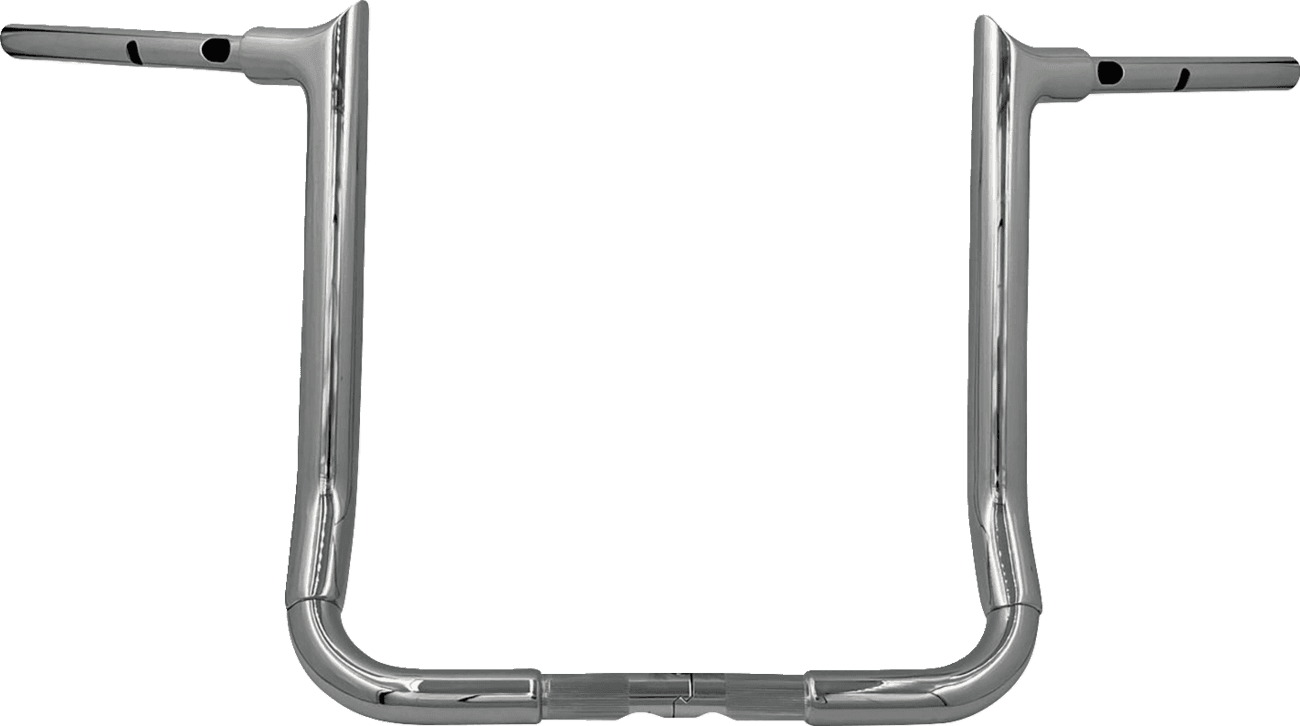 FAT BAGGERS INC. 0601-6376 1-1/2" EZ Install Pointed Top Handlebar - 16" - Chrome