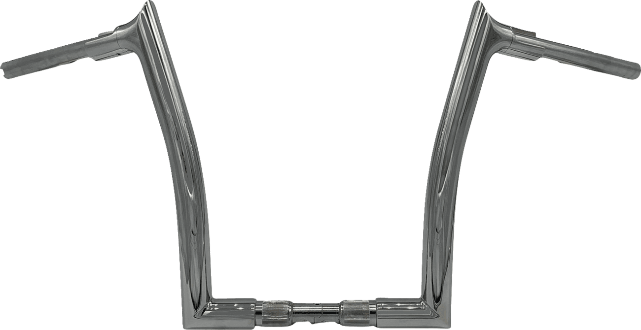 FAT BAGGERS INC. 0601-6380 1-1/2" EZ Install Pointed Top Handlebar - 14" - Chrome
