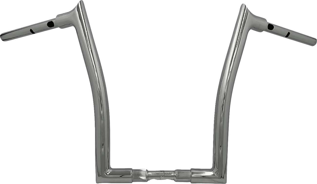 FAT BAGGERS INC. 0601-6382 1-1/2" EZ Install Pointed Top Handlebar - 16" - Chrome