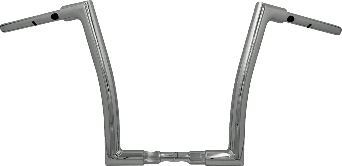 FAT BAGGERS INC. 0601-6392 1-1/2" EZ Install Flat Top Handlebar - 14" - Chrome