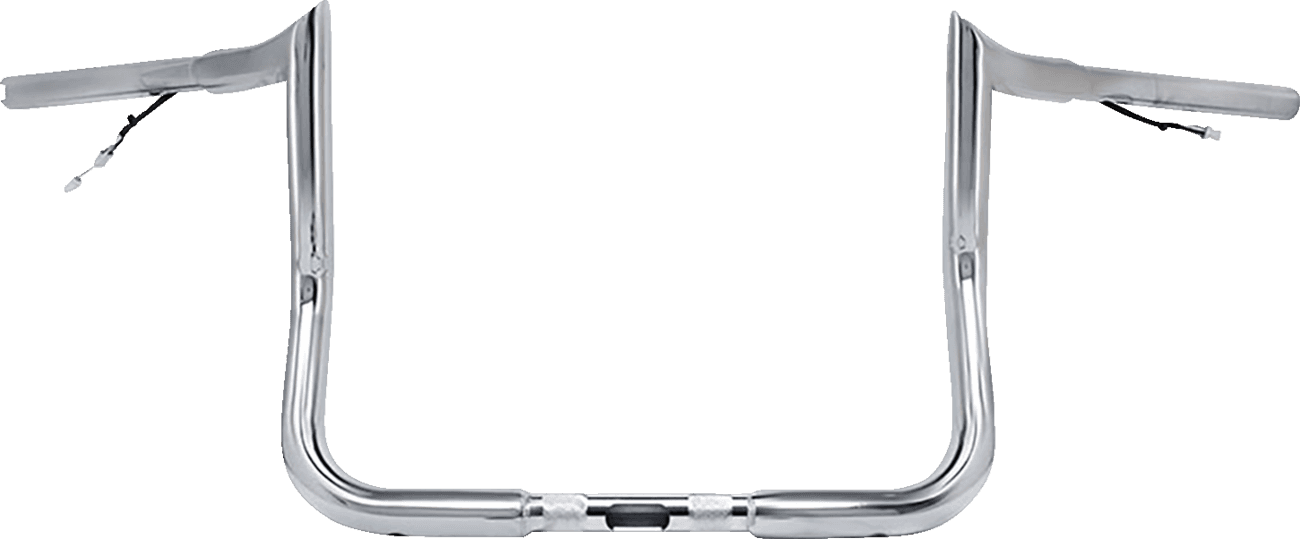 PAUL YAFFE BAGGER NATION 0601-6504 Pre-Wired Handlebar - Monkey Bar - 8" - Chrome