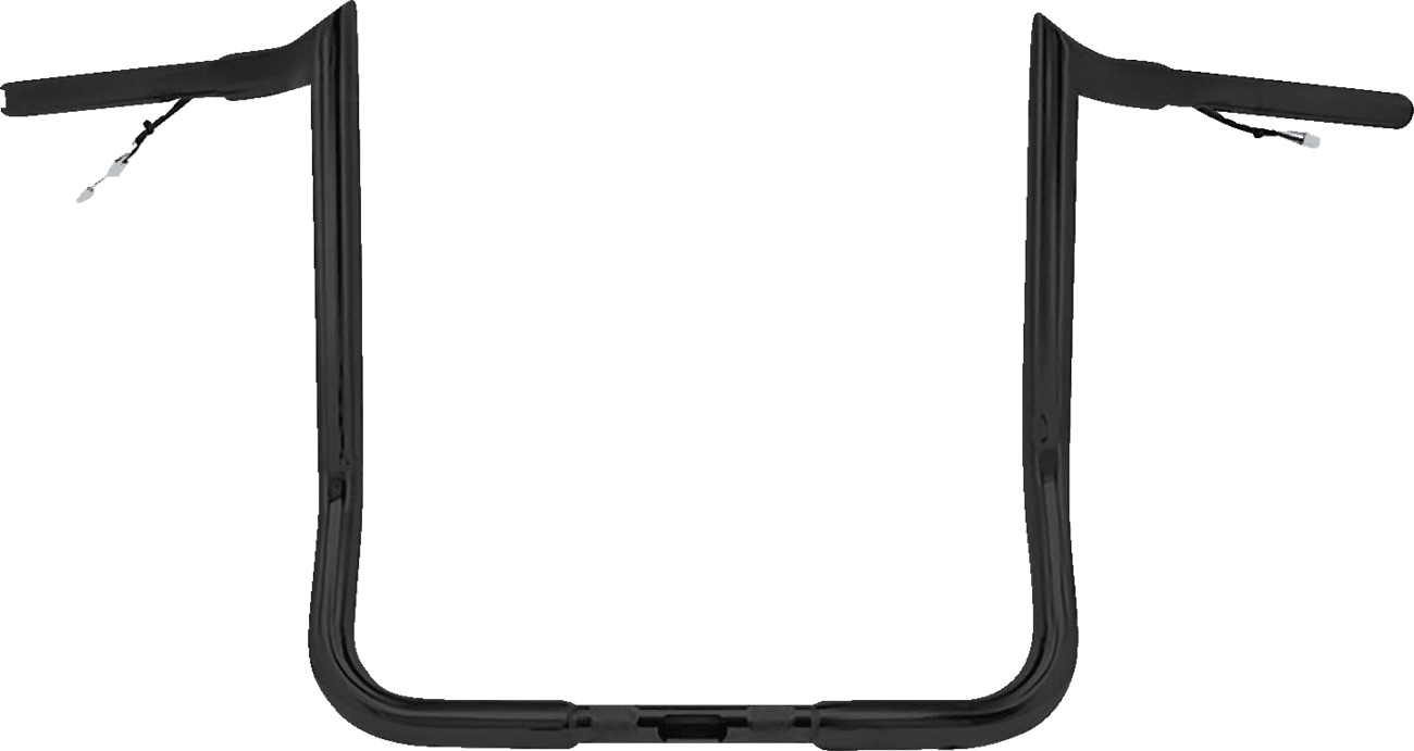 PAUL YAFFE BAGGER NATION 0601-6508 Pre-Wired Handlebar - Monkey Bar - 12" - Black