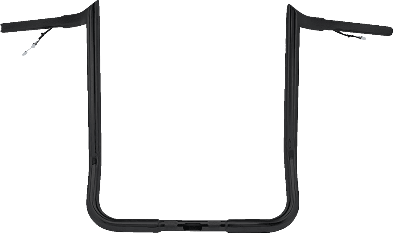 PAUL YAFFE BAGGER NATION 0601-6510 Pre-Wired Handlebar - Monkey Bar - 14" - Black