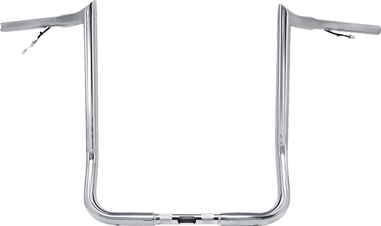 PAUL YAFFE BAGGER NATION 0601-6511 Pre-Wired Handlebar - Monkey Bar - 14" - Chrome