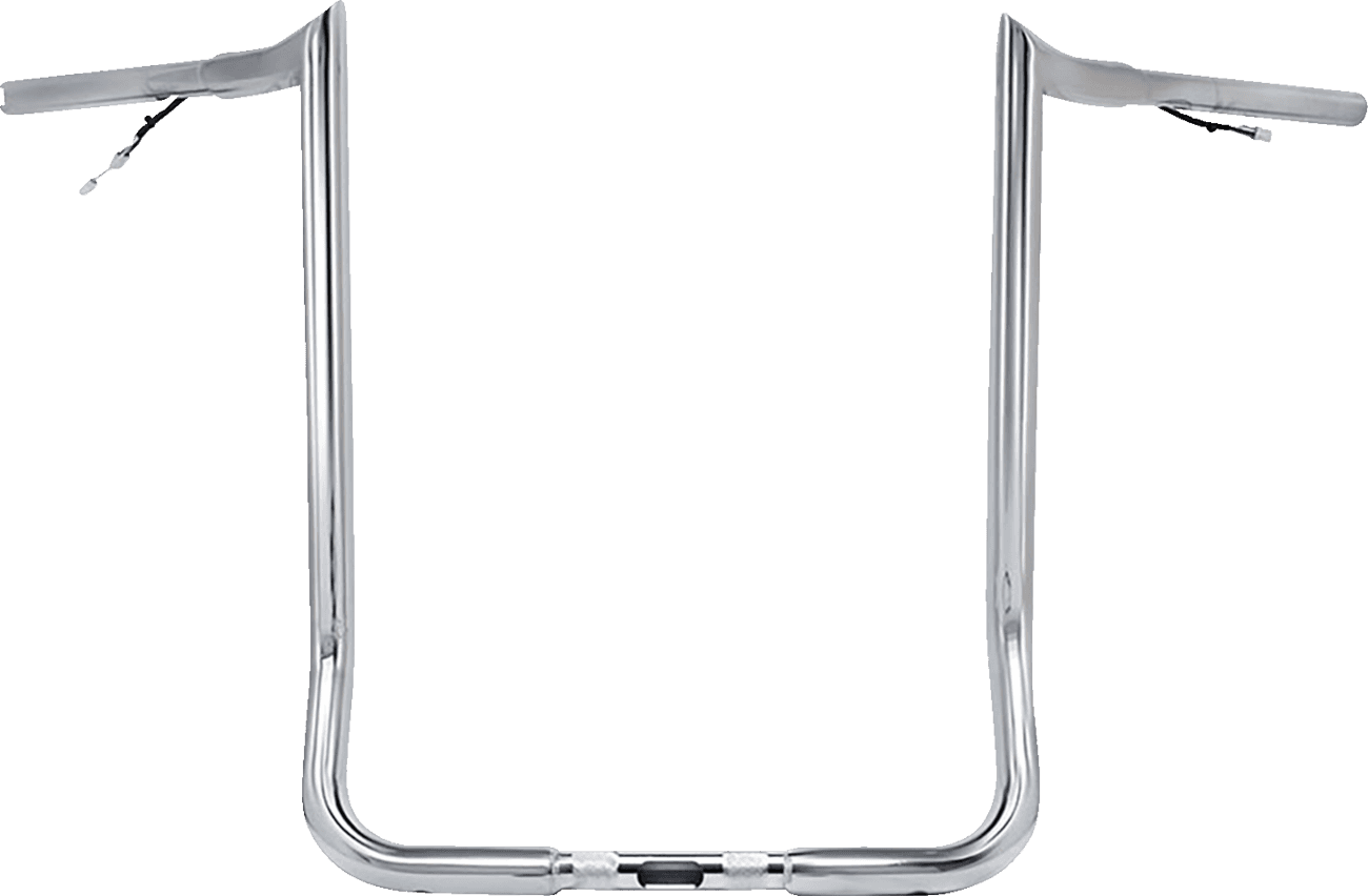 PAUL YAFFE BAGGER NATION 0601-6513 Pre-Wired Handlebar - Monkey Bar - 16" - Chrome