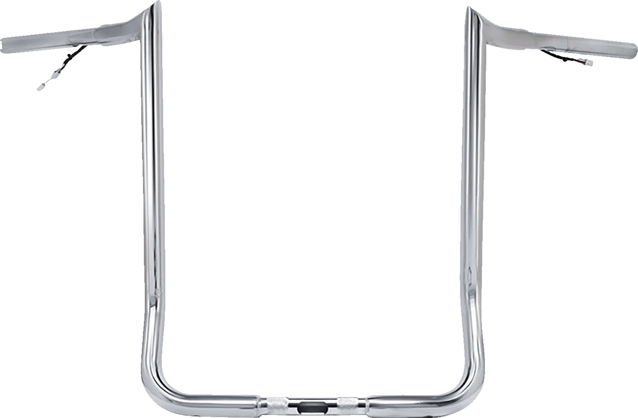 PAUL YAFFE BAGGER NATION 0601-6513 Pre-Wired Handlebar - Monkey Bar - 16" - Chrome