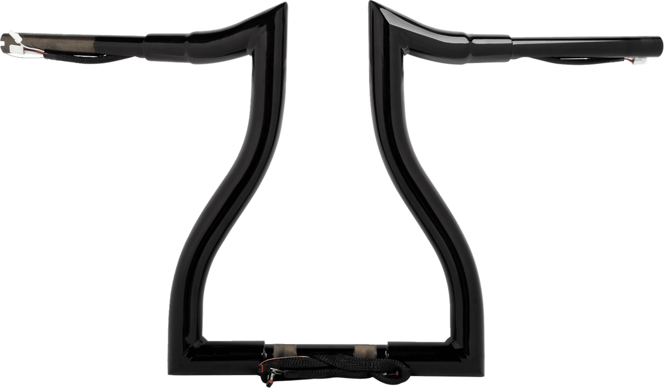 LA CHOPPERS 0601-6730 Pre-Wired Hammerhead Handlebar - 14" - Black