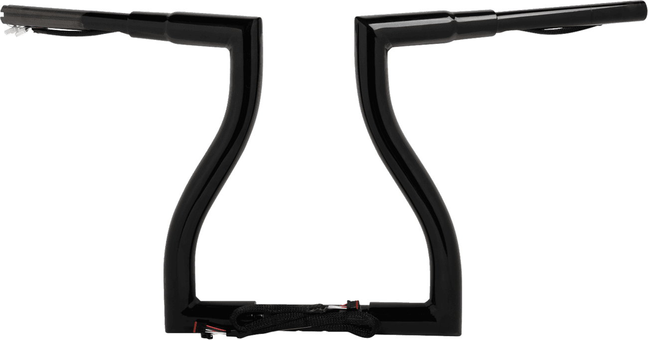 LA CHOPPERS 0601-6732 Pre-Wired Thresher Handlebar - 14" - Black